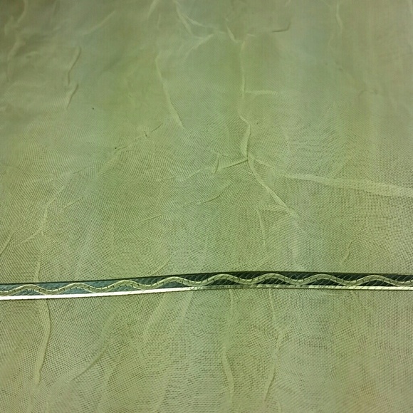 Sterling Silver Herringbone Wave Bracelet 4mm 7.5" Engraved Lobster Clasp Vntg - Picture 8 of 8